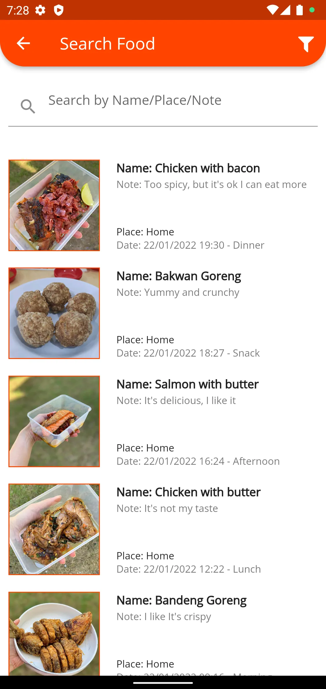 Food Today - Photo & Diary | Indus Appstore | Screenshot