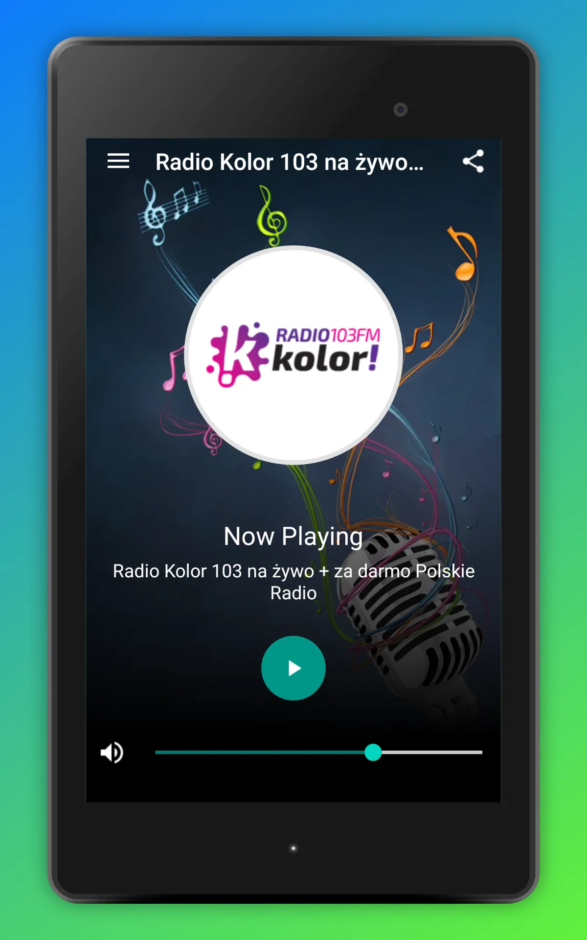 Radio Kolor 103 FM App Polskie | Indus Appstore | Screenshot