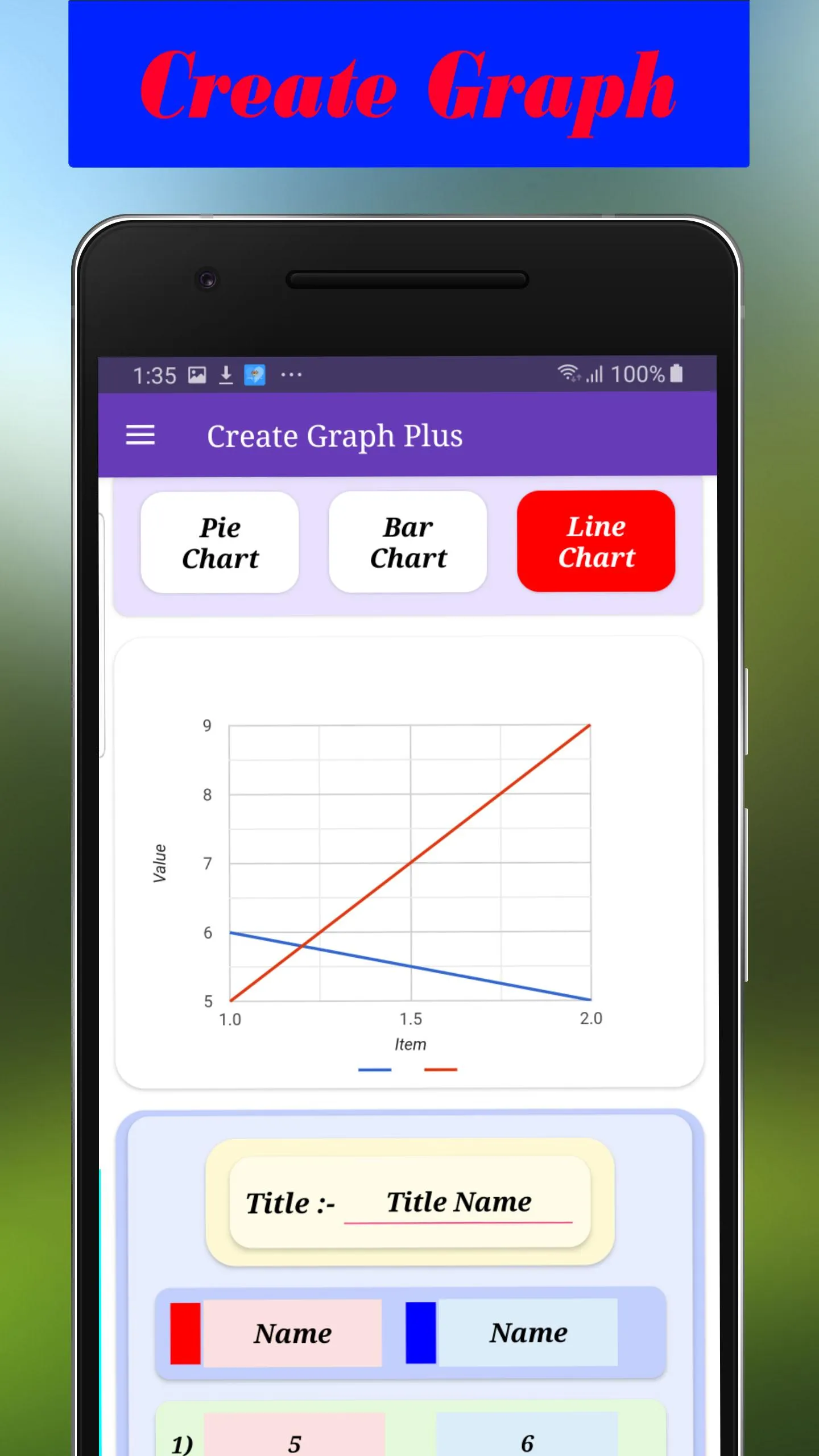 Create Graph Basic | Indus Appstore | Screenshot