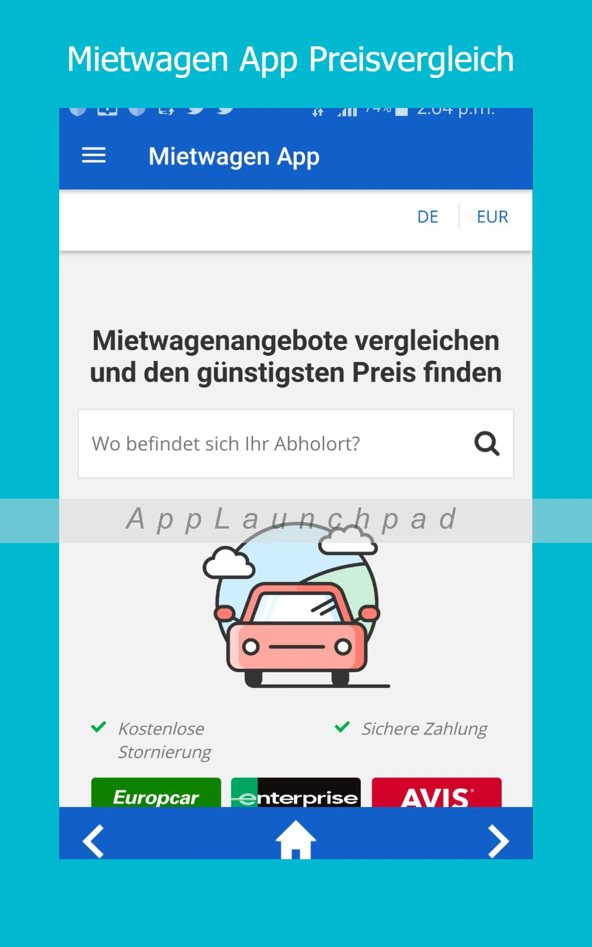 Mietwagen App | Indus Appstore | Screenshot