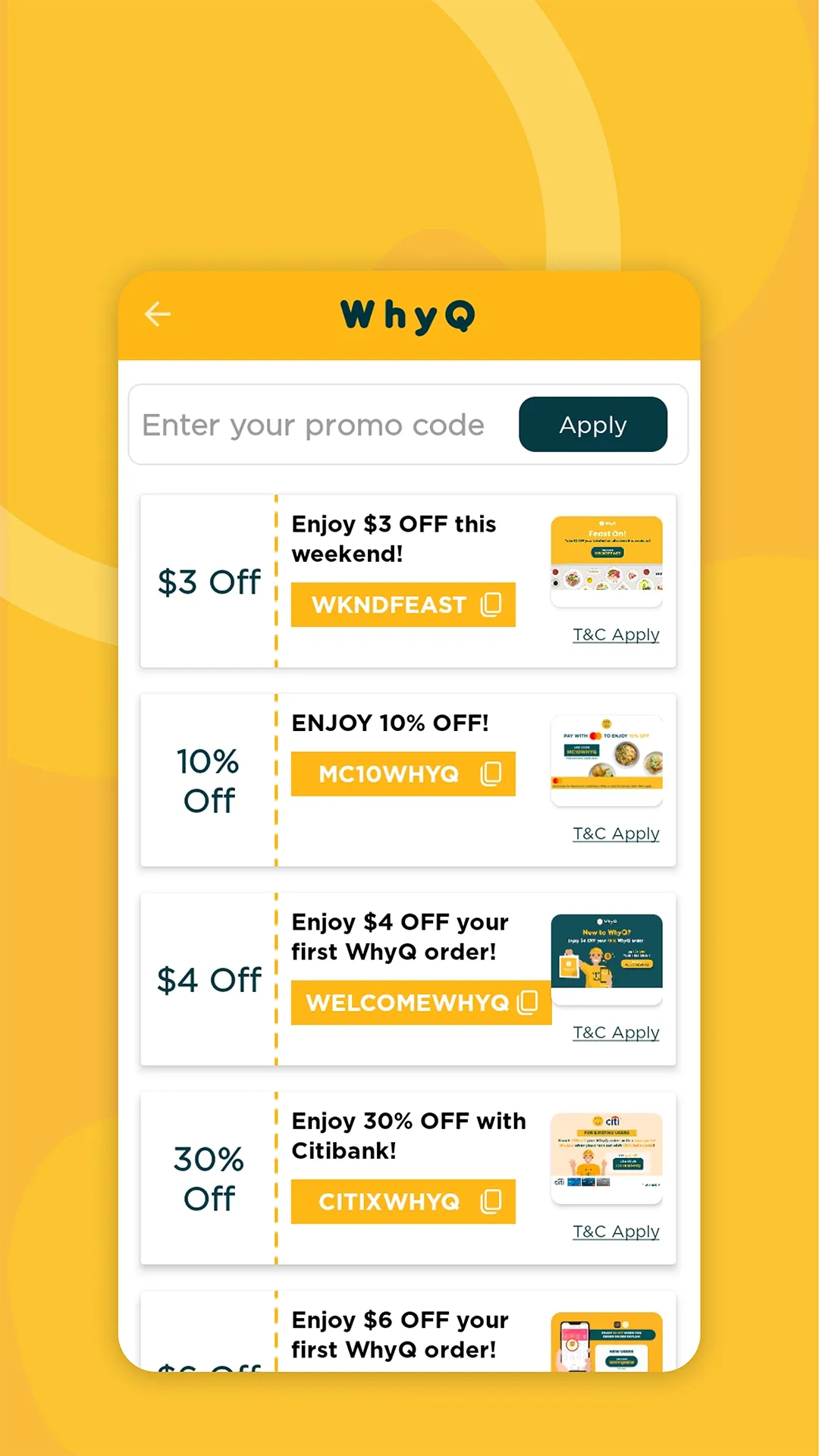 WhyQ Shiok Hawker Delivery | Indus Appstore | Screenshot
