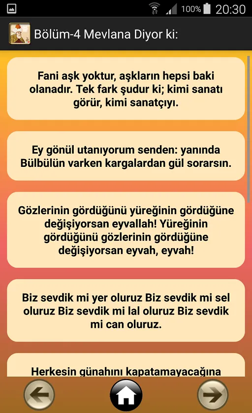 Mevlana'dan Veciz Sözler | Indus Appstore | Screenshot