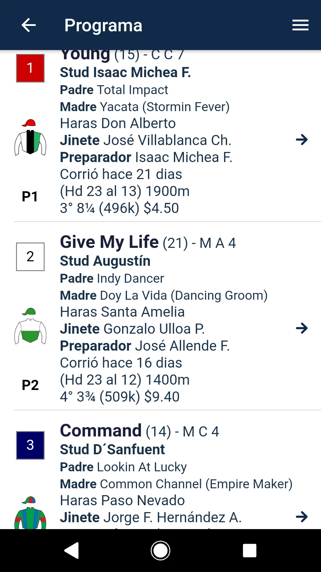 Hipódromo Chile | Indus Appstore | Screenshot