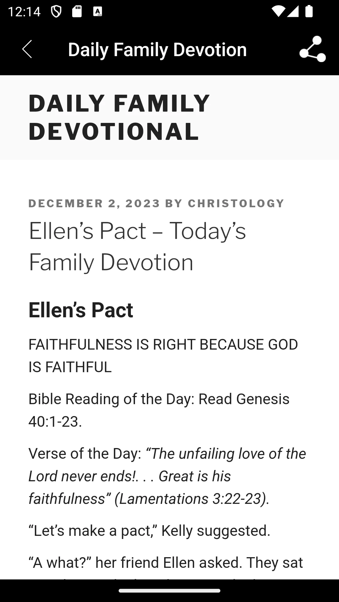 Daily Family Devotion | Indus Appstore | Screenshot