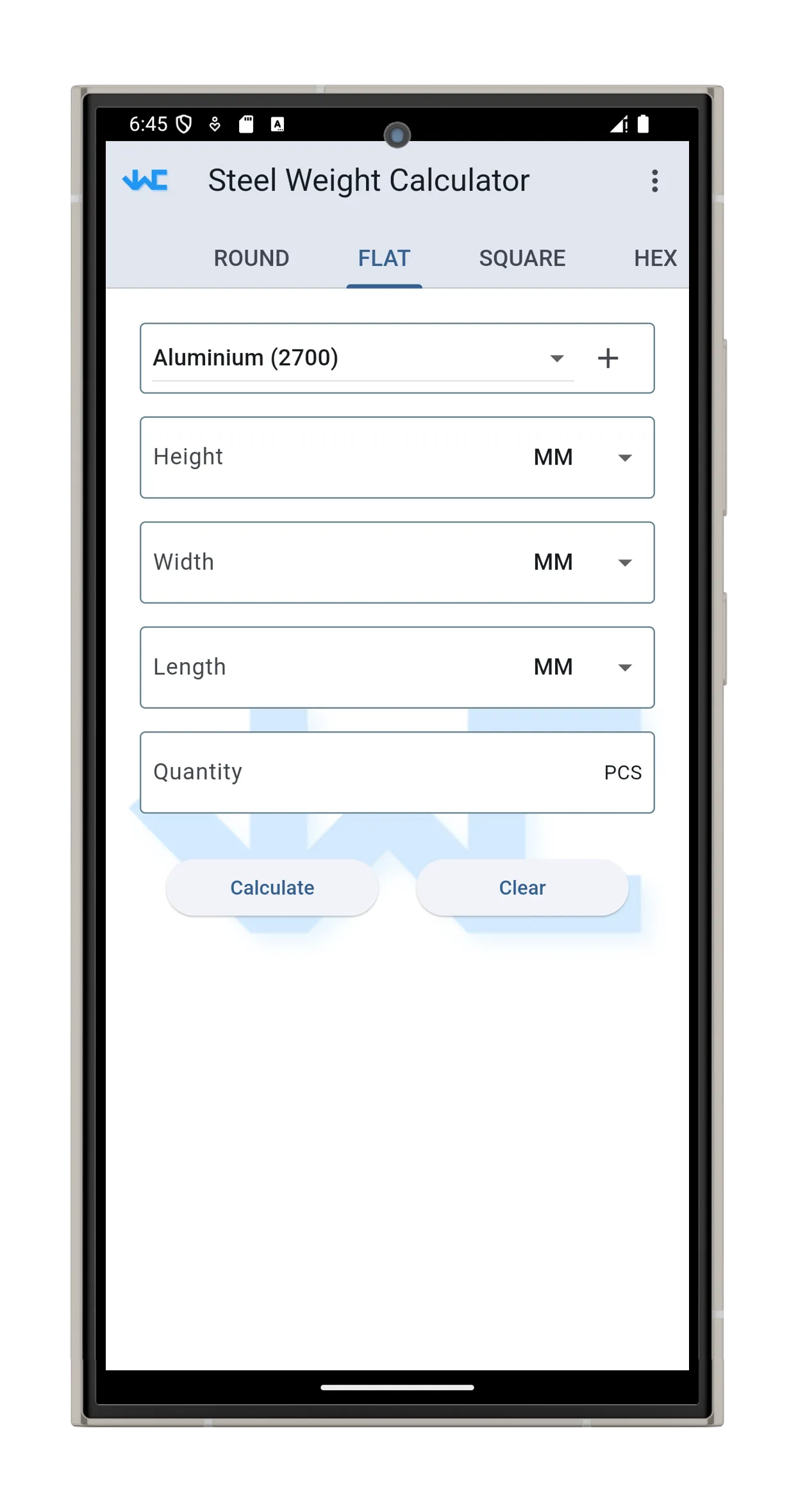 Steel Weight Calculator | Indus Appstore | Screenshot