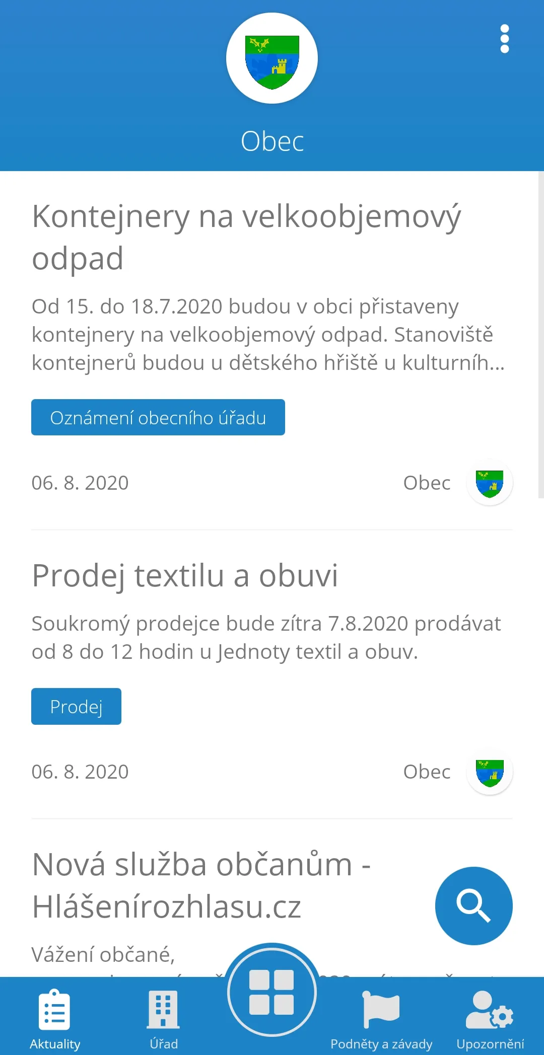 ÚŘADvMOBILU / Hlášenírozhlasu | Indus Appstore | Screenshot