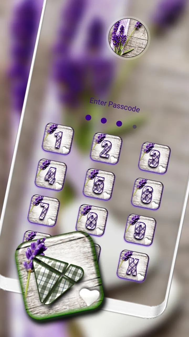 Lavender Heart Launcher Theme | Indus Appstore | Screenshot