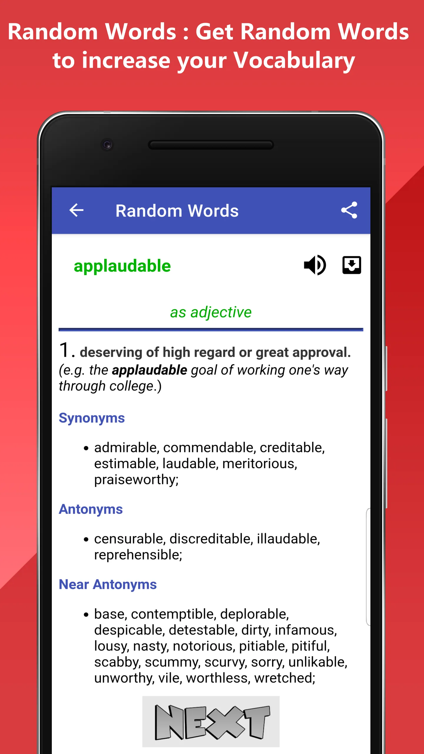 Synonyms and Antonyms Offline | Indus Appstore | Screenshot