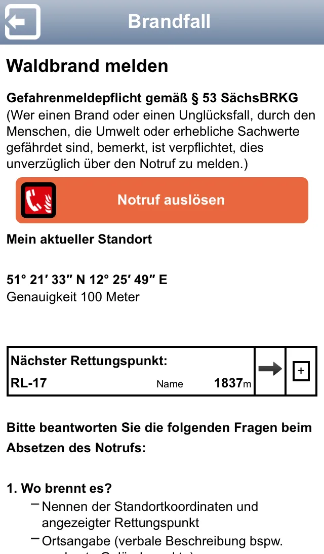 Waldbrandgefahr Sachsen | Indus Appstore | Screenshot