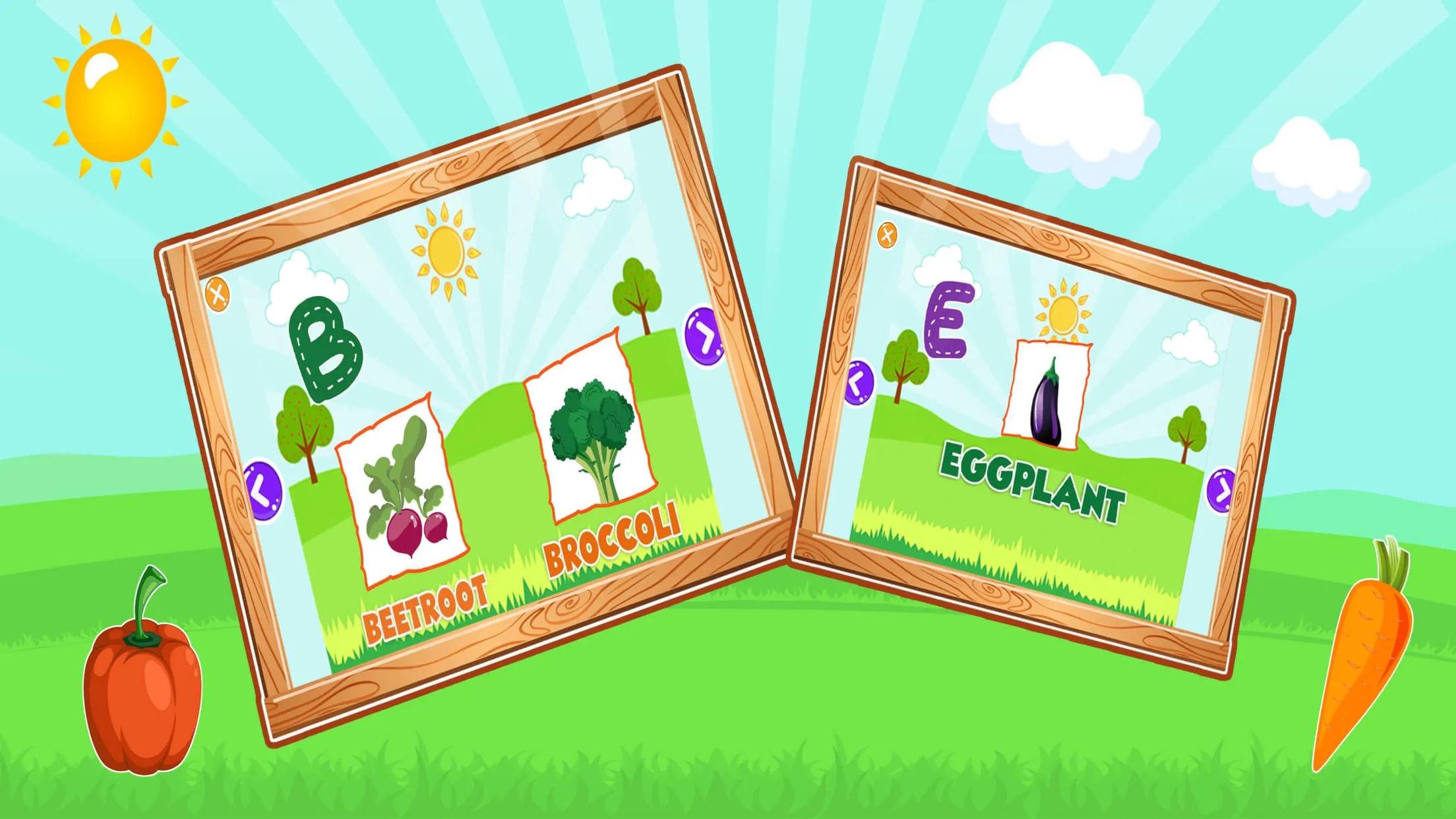 Learn Vegetable Names ABC Game | Indus Appstore | Screenshot