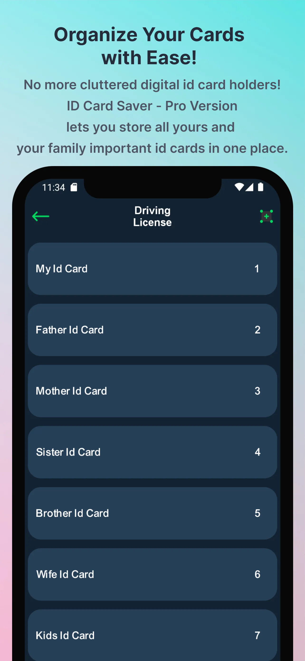 ID Card Saver - Pro Version | Indus Appstore | Screenshot