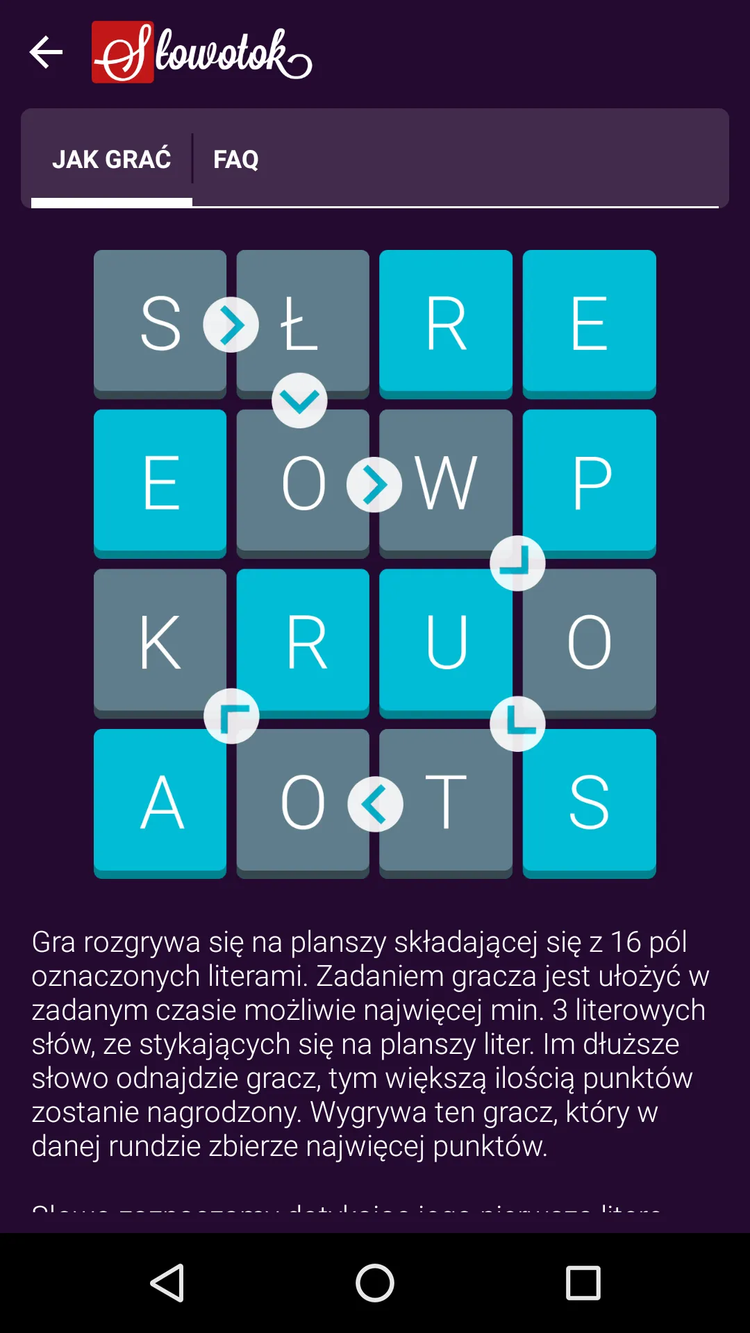 Słowotok | Indus Appstore | Screenshot