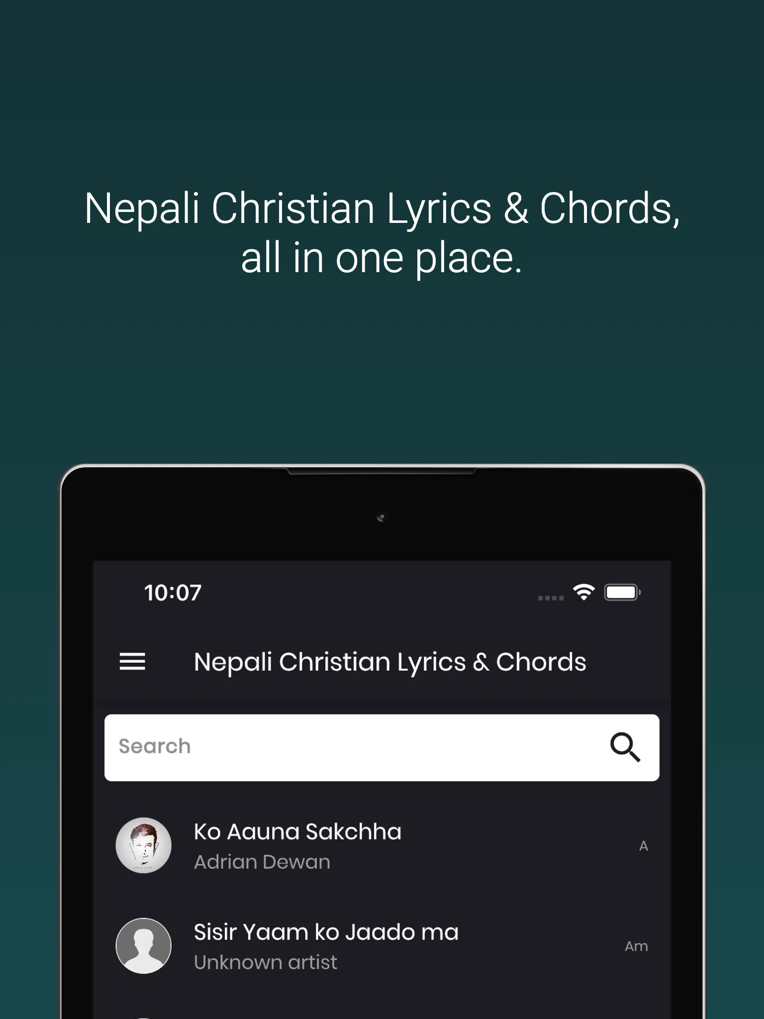 Nepali Christian Lyrics Chords | Indus Appstore | Screenshot