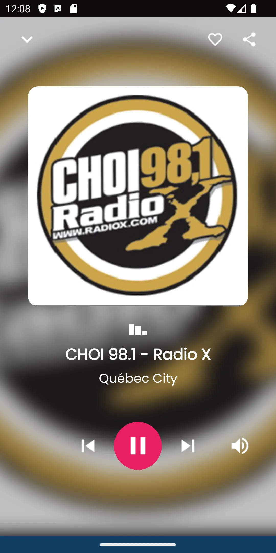 Radios from Quebec City | Indus Appstore | Screenshot