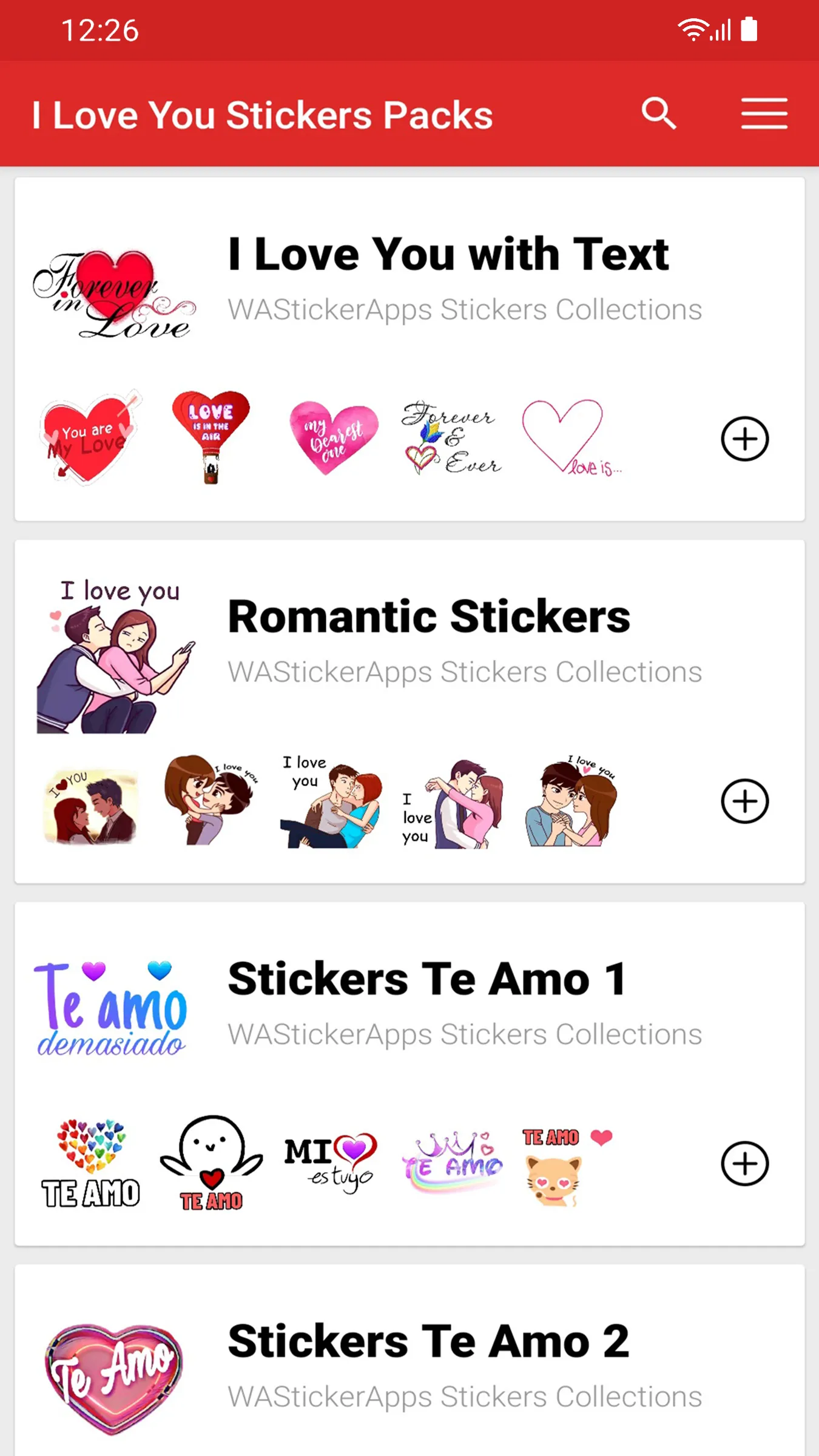 I love You Stickers WASticker | Indus Appstore | Screenshot