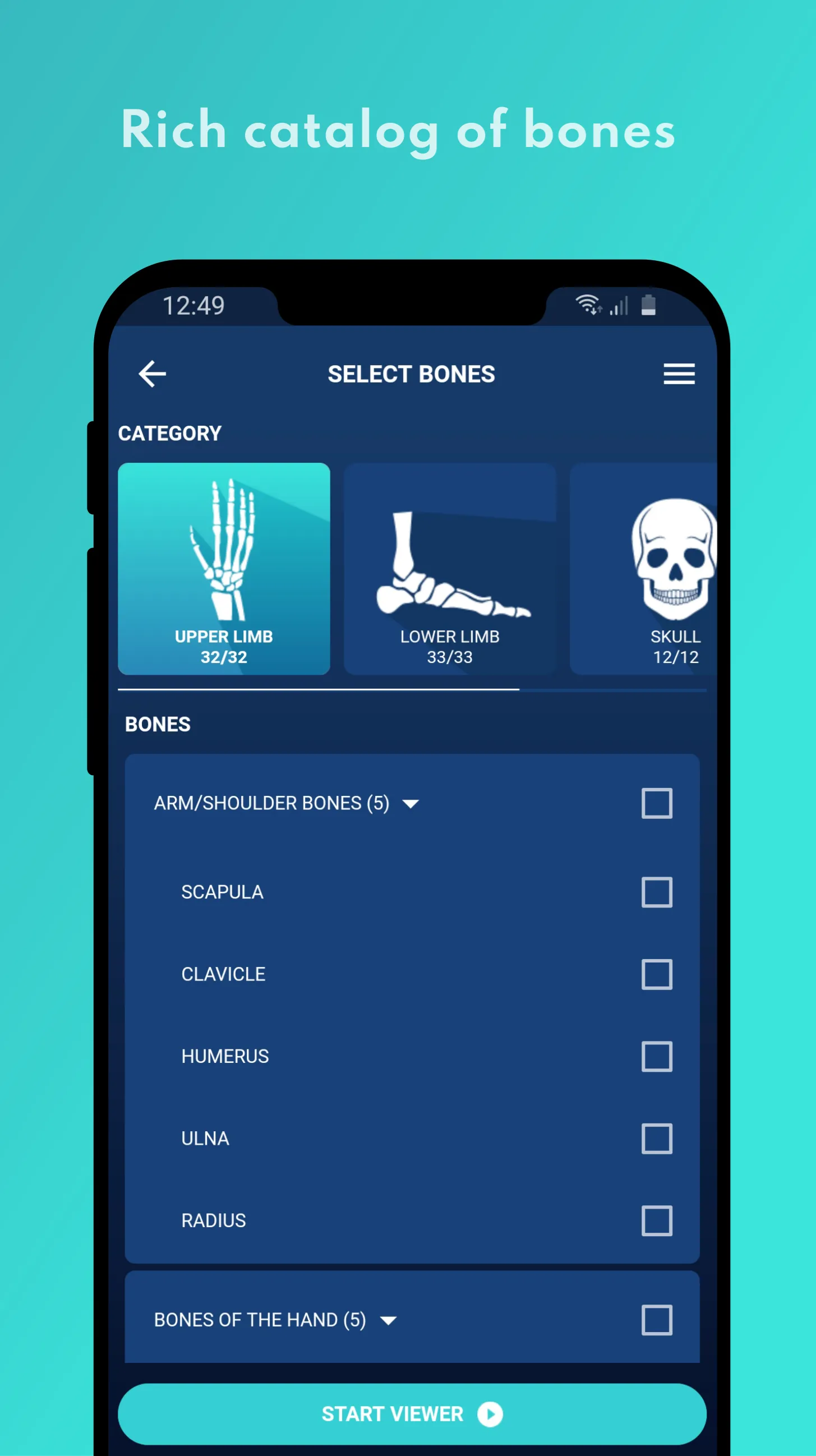 Skelviewer: 100% bone markings | Indus Appstore | Screenshot