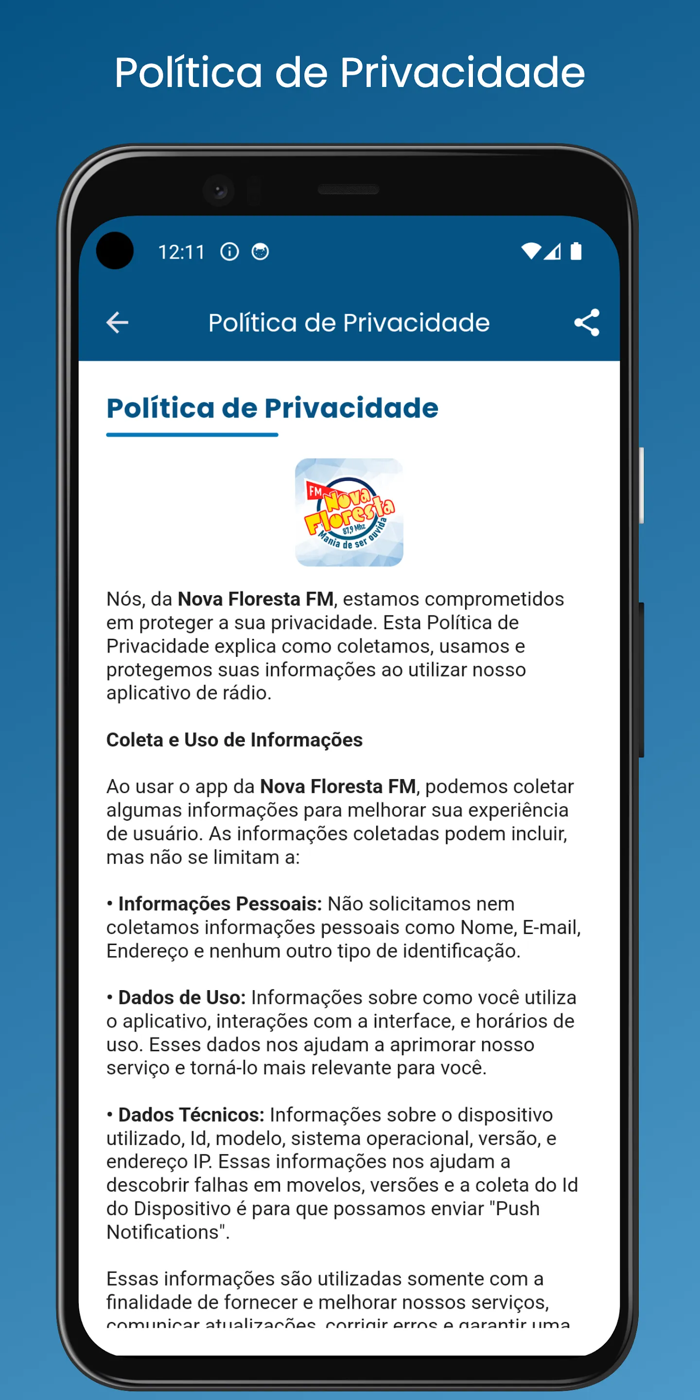 Rádio Nova Floresta FM | Indus Appstore | Screenshot