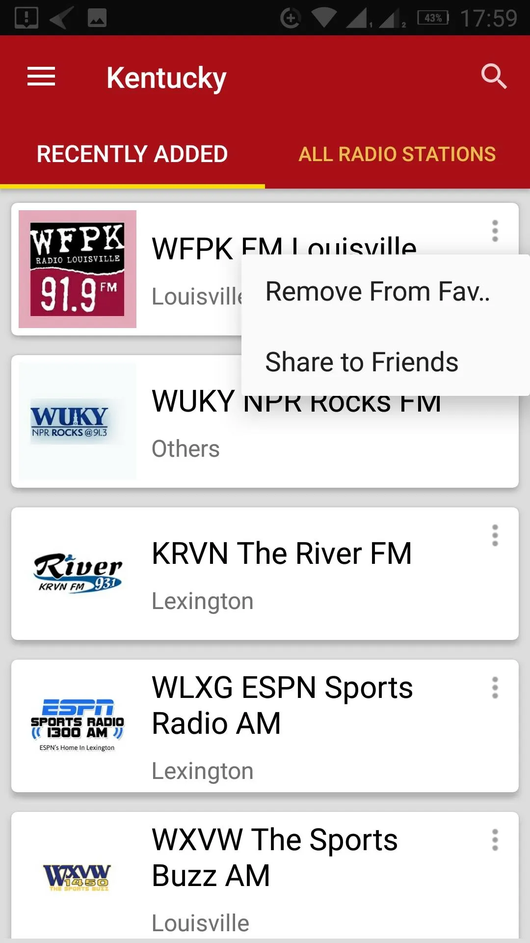 Kentucky Radio Stations - USA | Indus Appstore | Screenshot