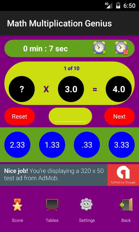 Math Multiplication Genius | Indus Appstore | Screenshot