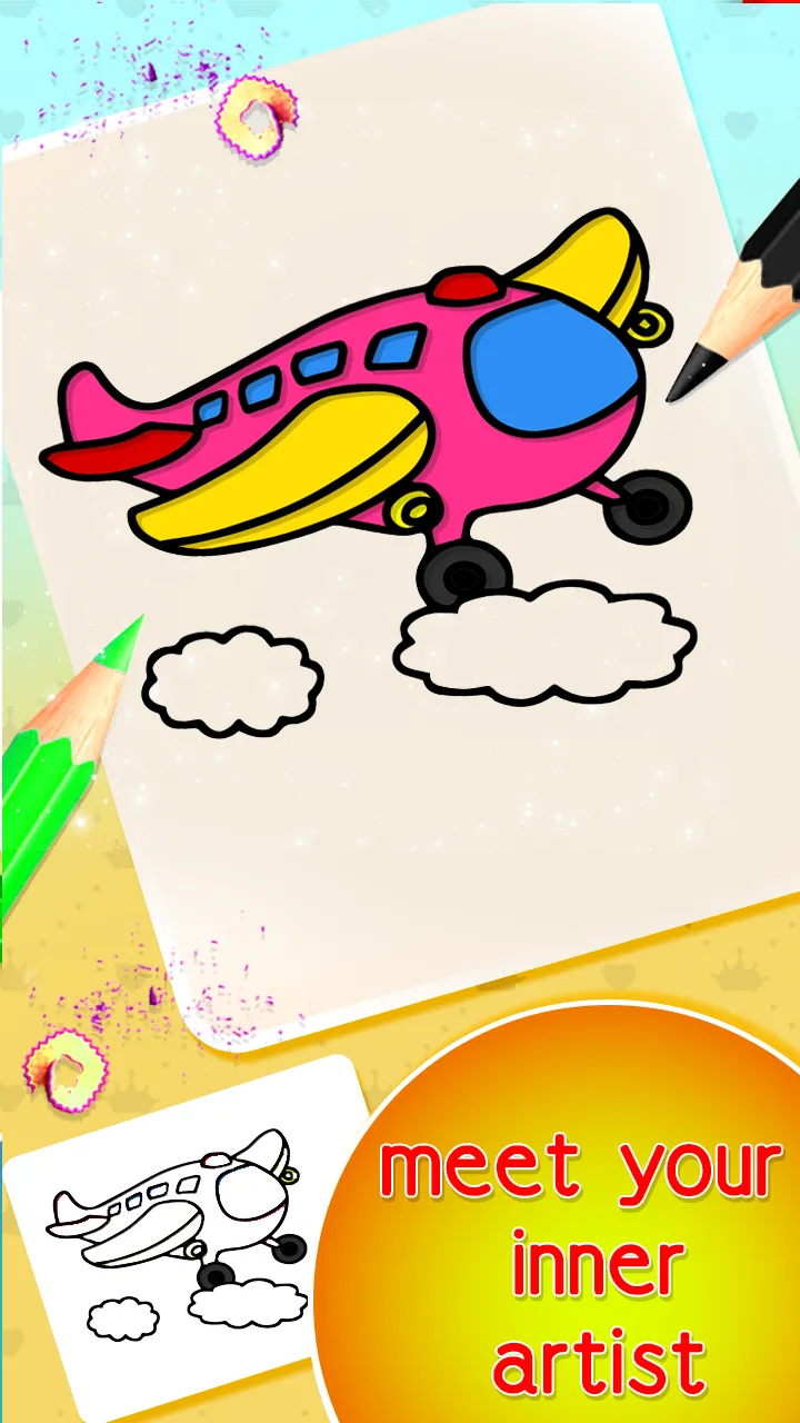 Planes Drawing & Coloring Book | Indus Appstore | Screenshot