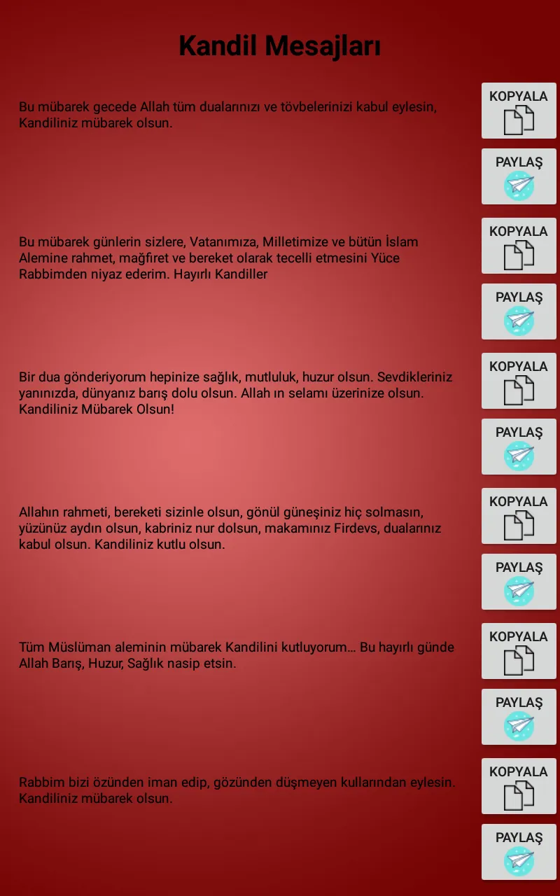 Hazır Kandil Mesajları | Indus Appstore | Screenshot