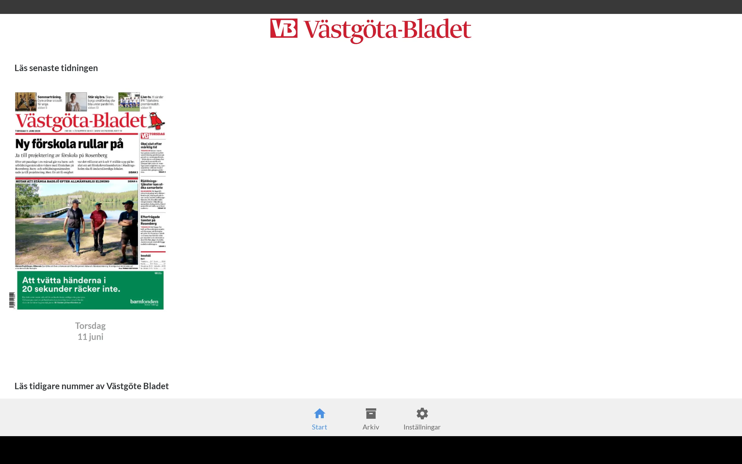 Västgöta-Bladet e-tidning | Indus Appstore | Screenshot