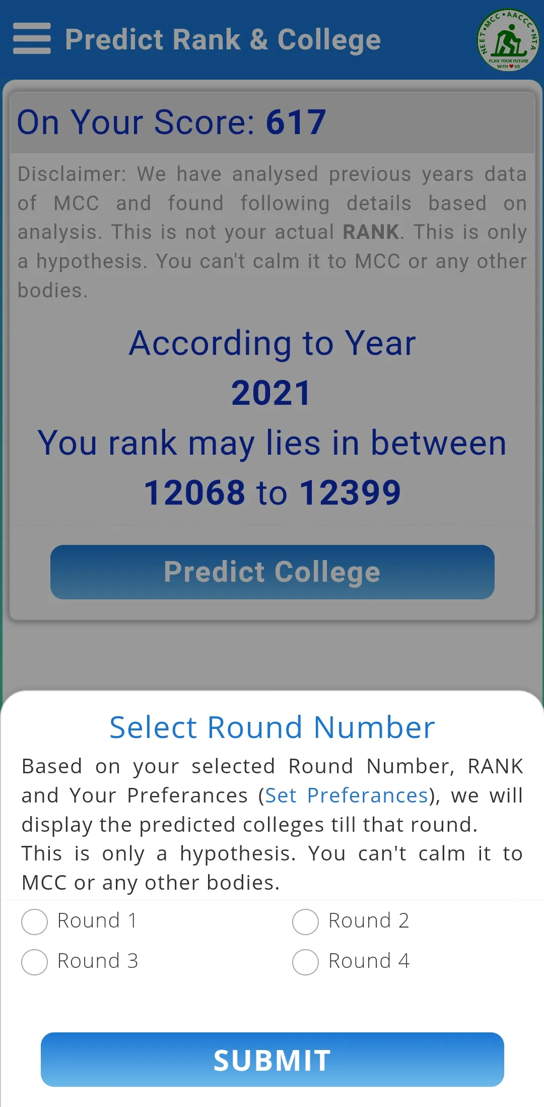 NEET CUTOFF & COUNSELLOR 2023 | Indus Appstore | Screenshot