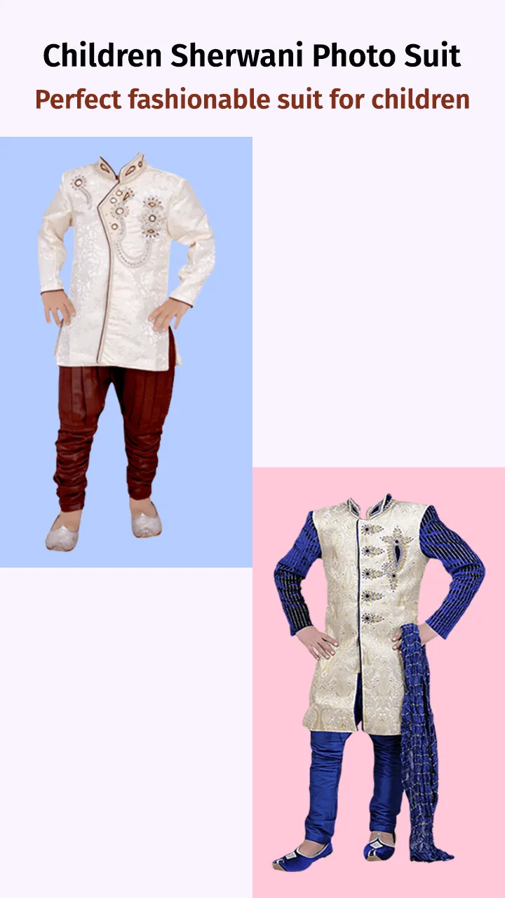 Children Shervani Photo Suit | Indus Appstore | Screenshot