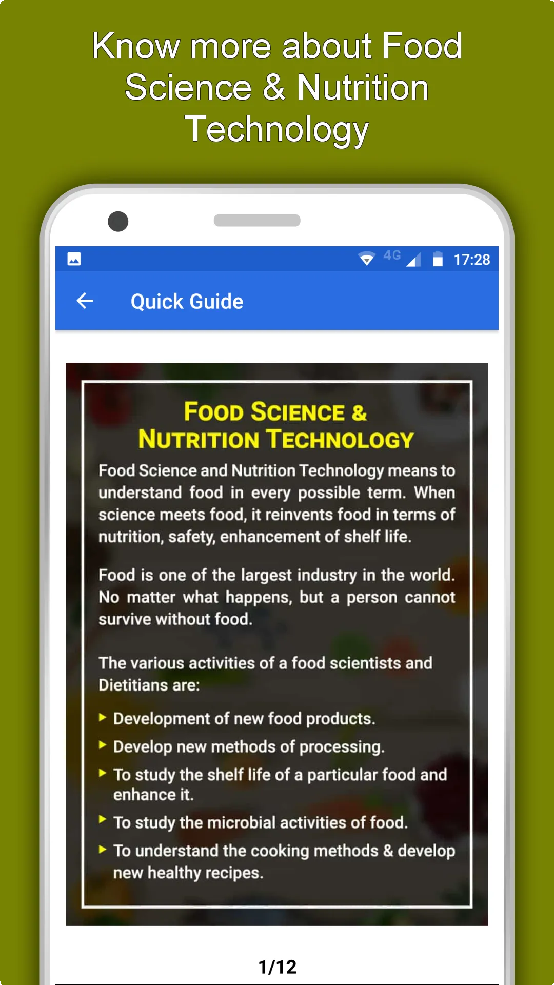 Food Science & Nutrition App | Indus Appstore | Screenshot