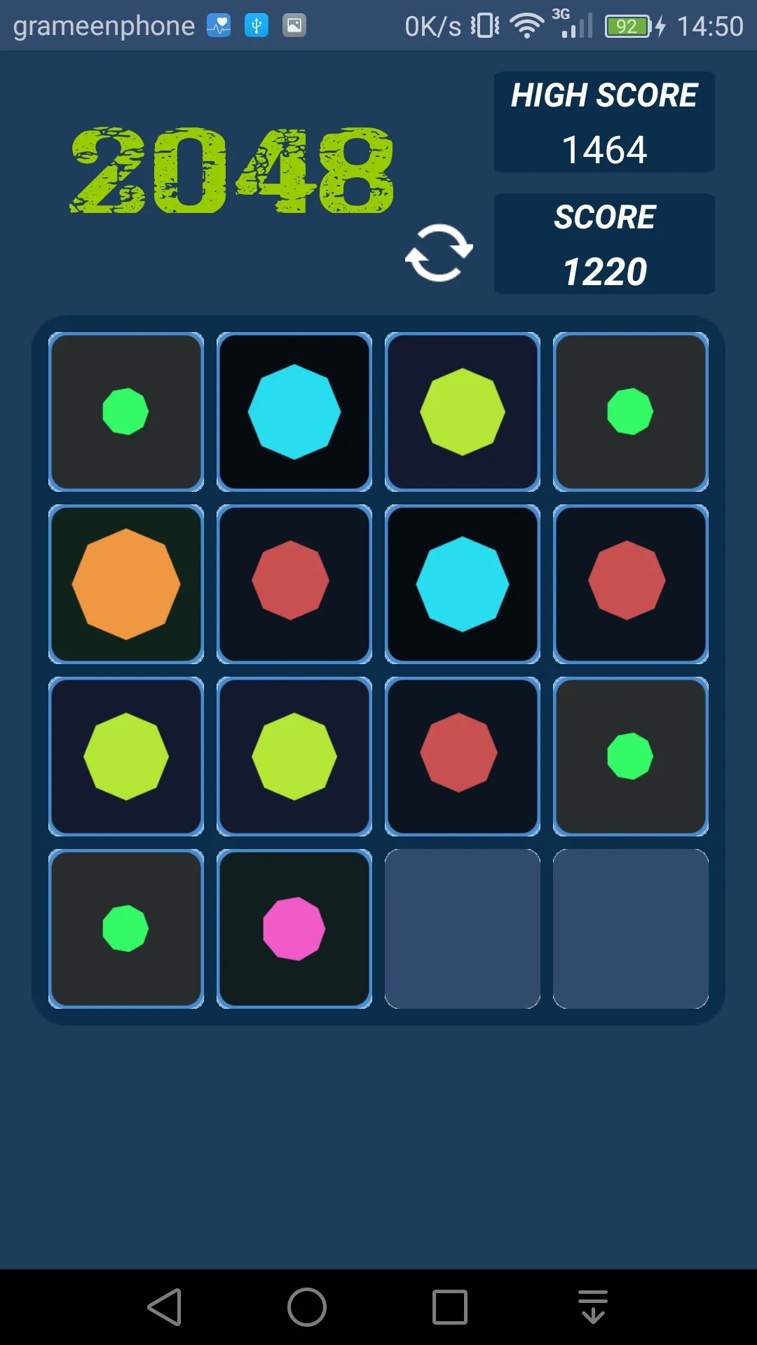 2048 (Circle+Square+Polygon) | Indus Appstore | Screenshot