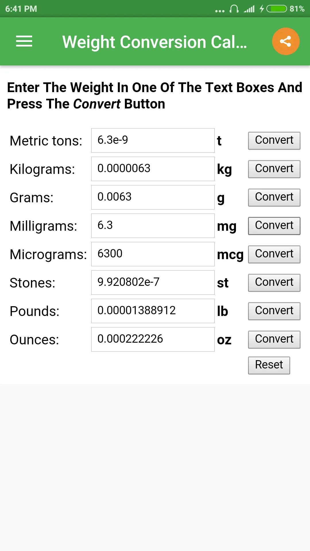 Weight Converter | Indus Appstore | Screenshot