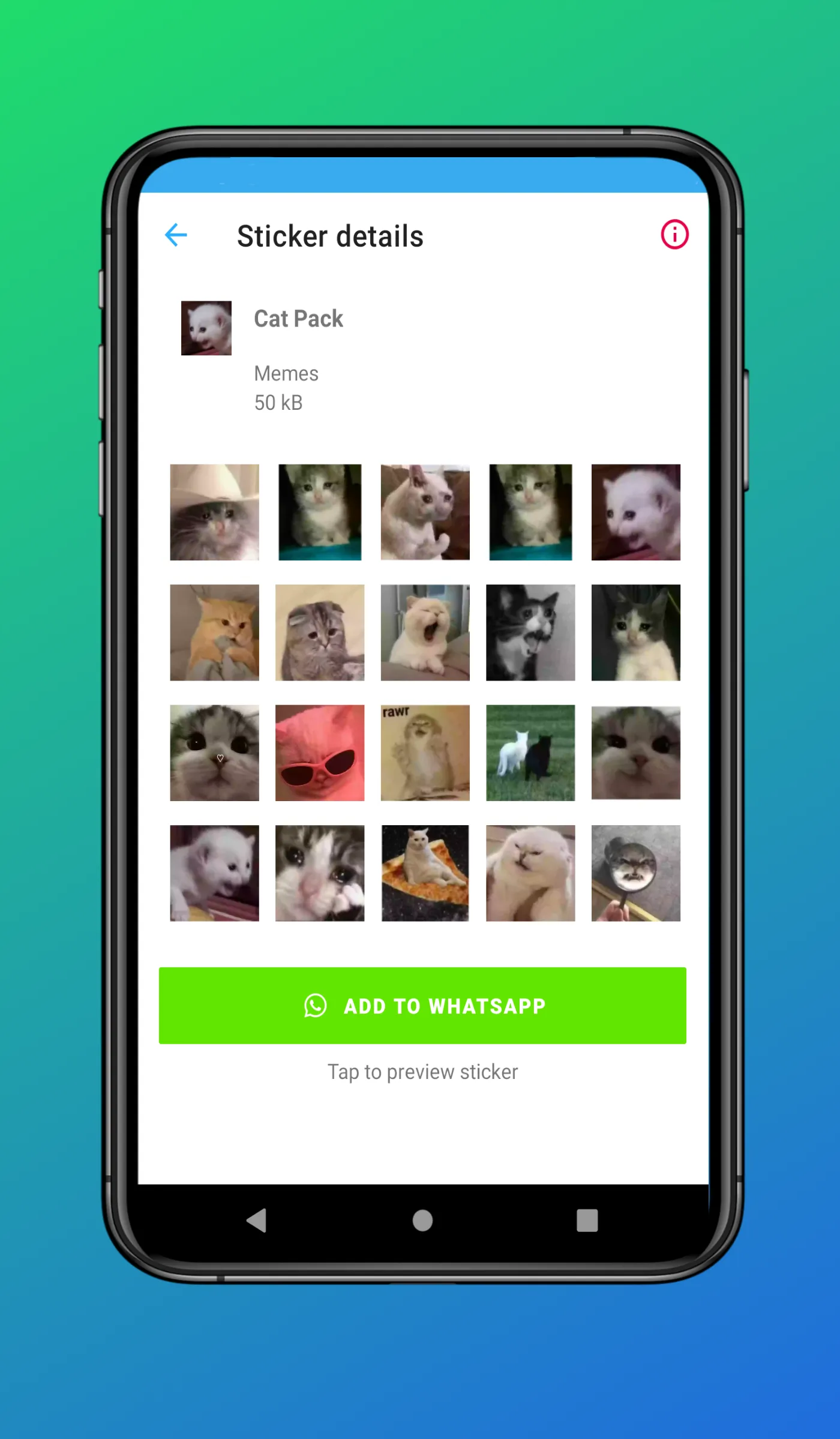 WAStickerApps Stickers Cats | Indus Appstore | Screenshot