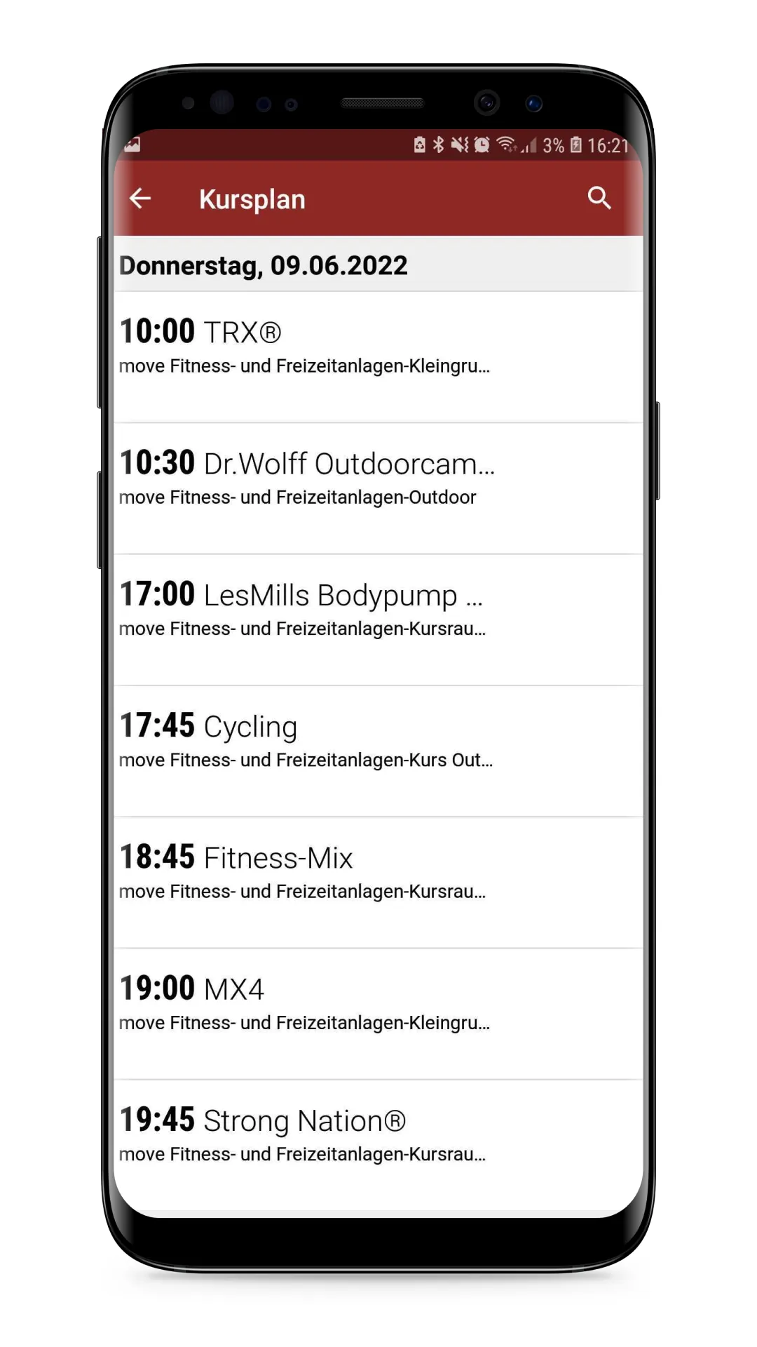 move Fitness- & Freizeitanlage | Indus Appstore | Screenshot