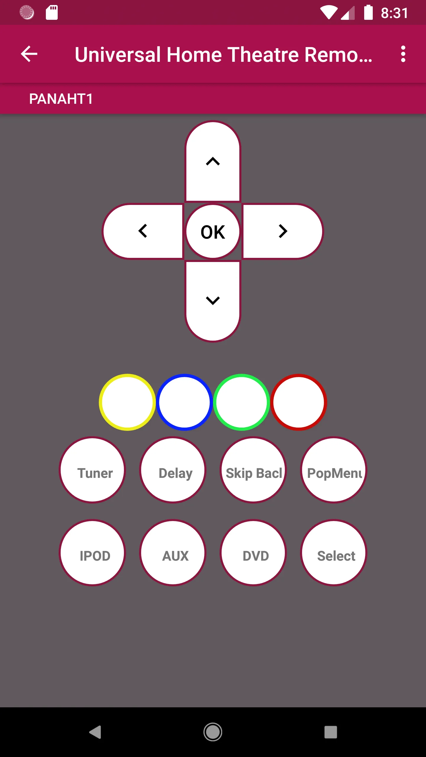 Universal Home Theatre Remote | Indus Appstore | Screenshot