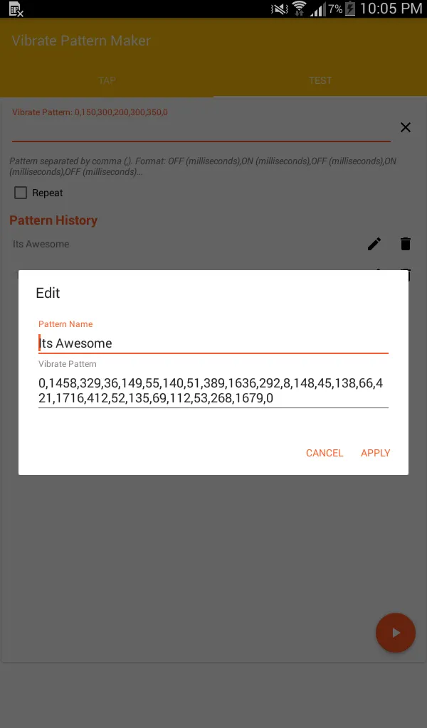 Vibrate Pattern Maker | Indus Appstore | Screenshot