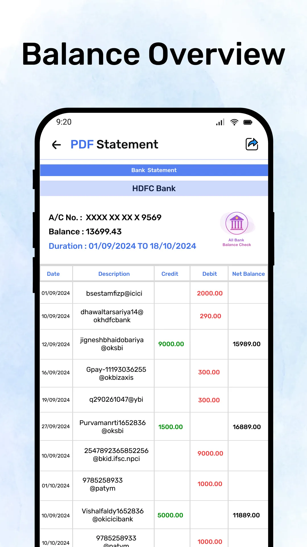 Bank Balance Check & Passbook | Indus Appstore | Screenshot