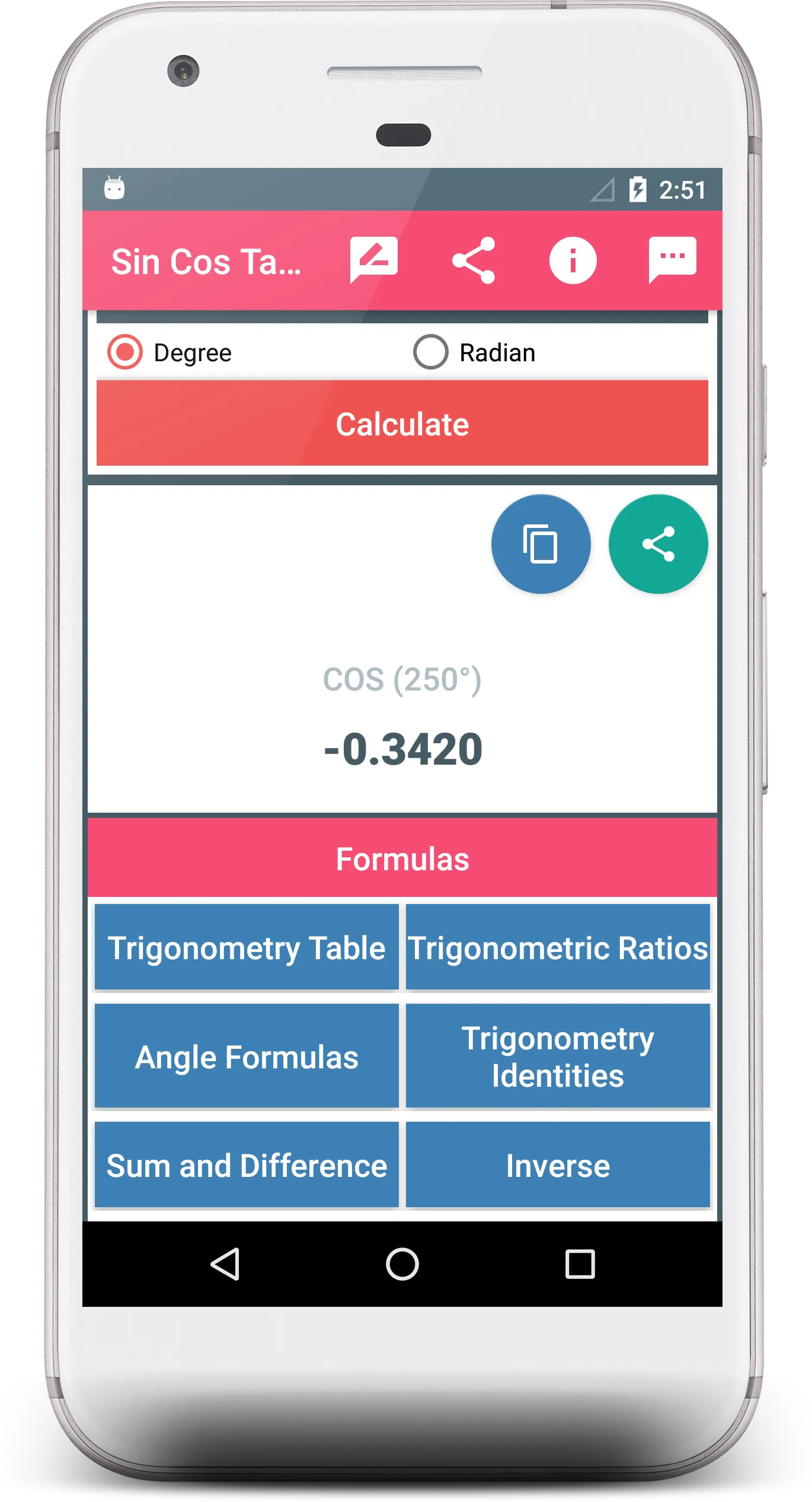 Sin Cos Tan Calculator | Indus Appstore | Screenshot