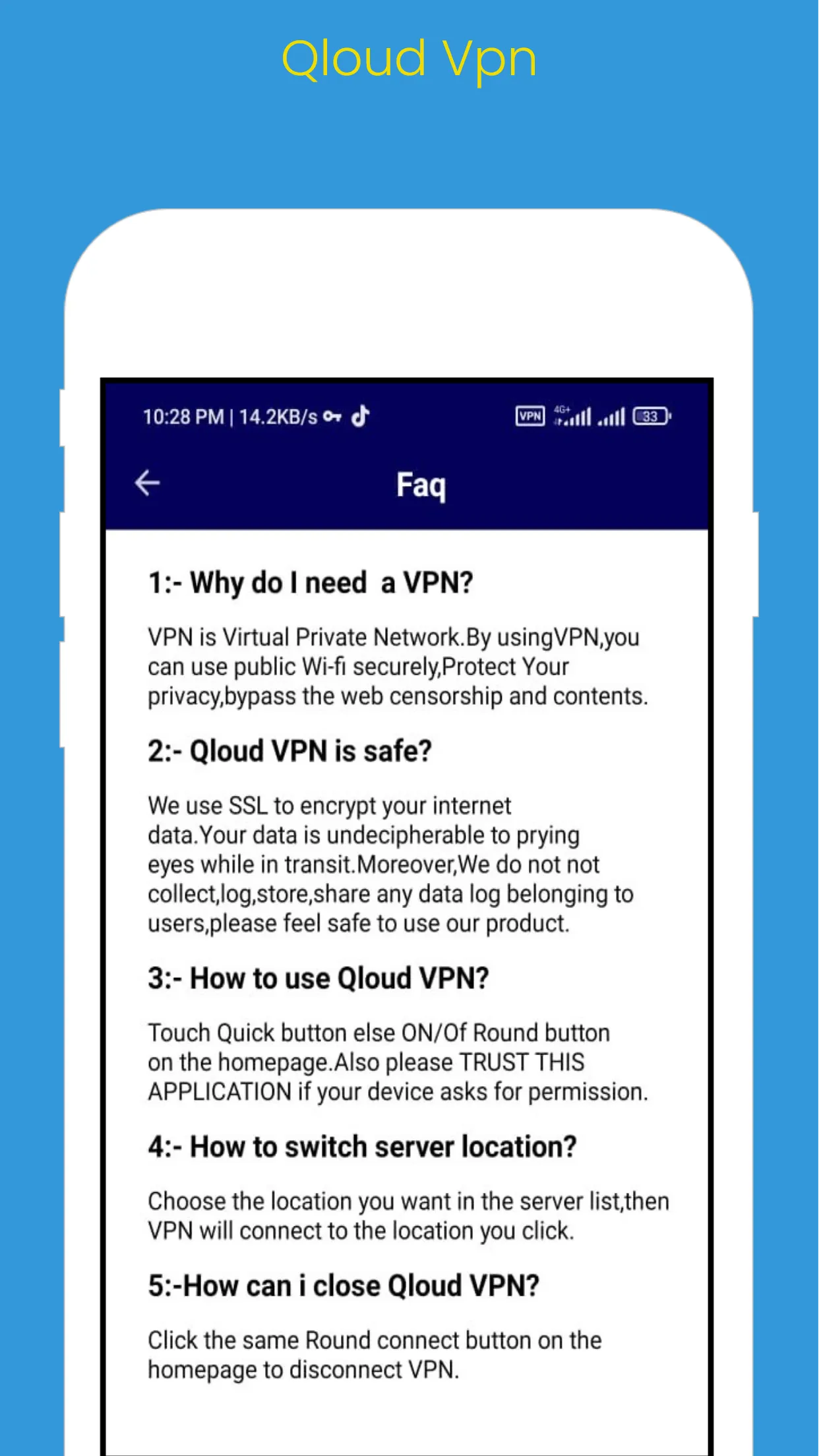 Qloud Vpn | Indus Appstore | Screenshot