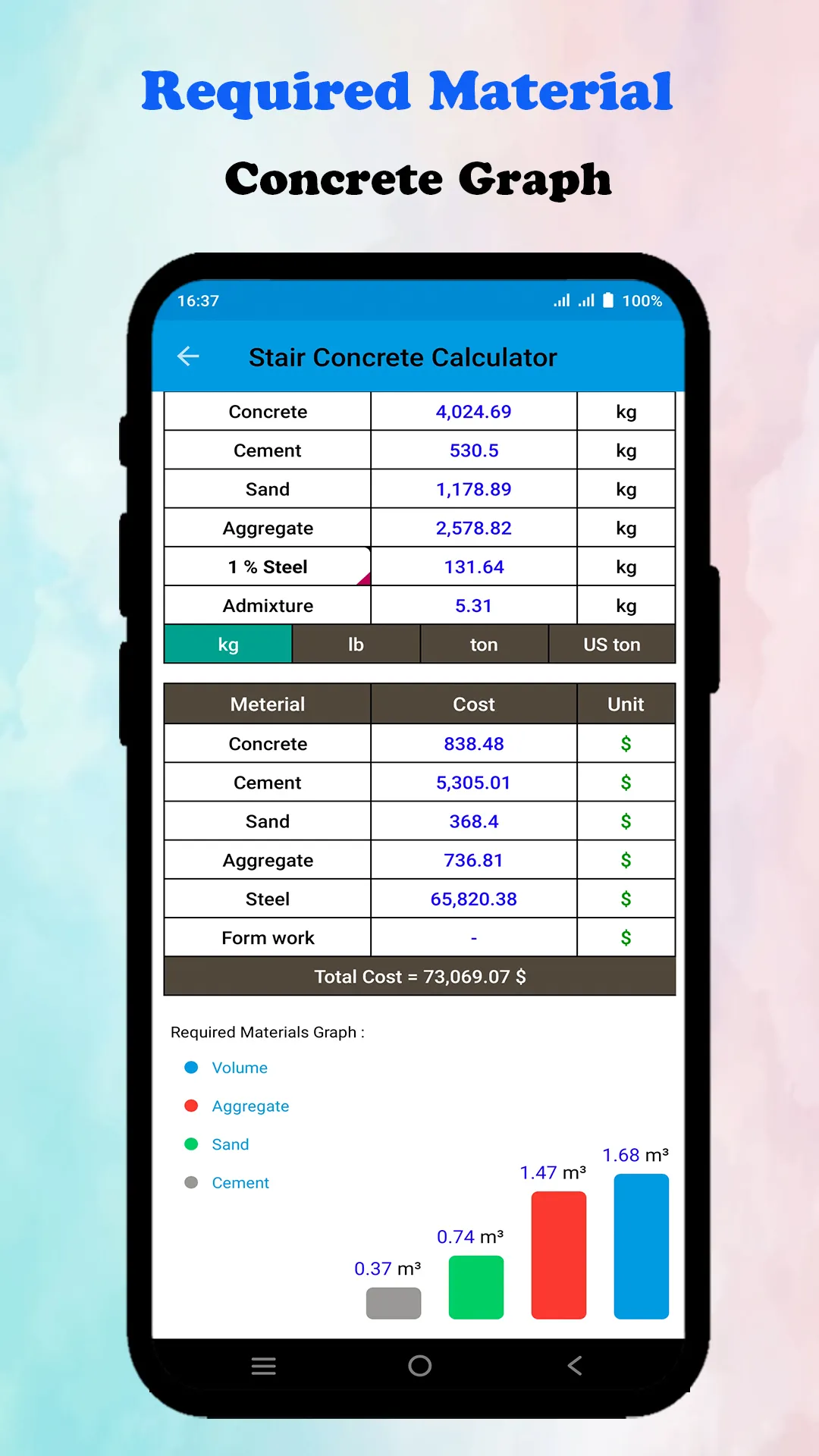 Concrete Calculator | Indus Appstore | Screenshot