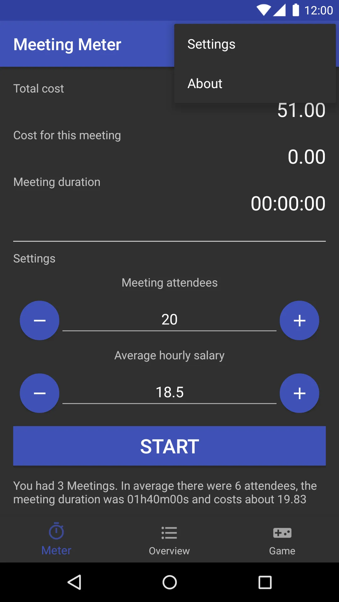 Meeting Meter | Indus Appstore | Screenshot