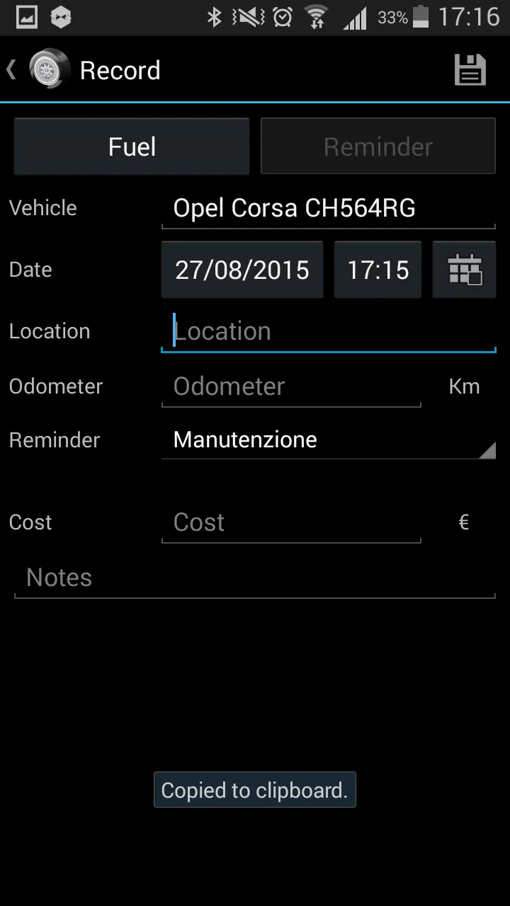 Car Diary CSV | Indus Appstore | Screenshot