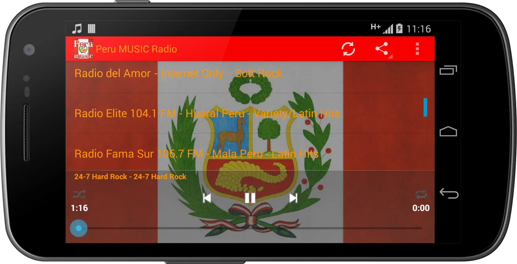 Peru MUSIC Radio | Indus Appstore | Screenshot