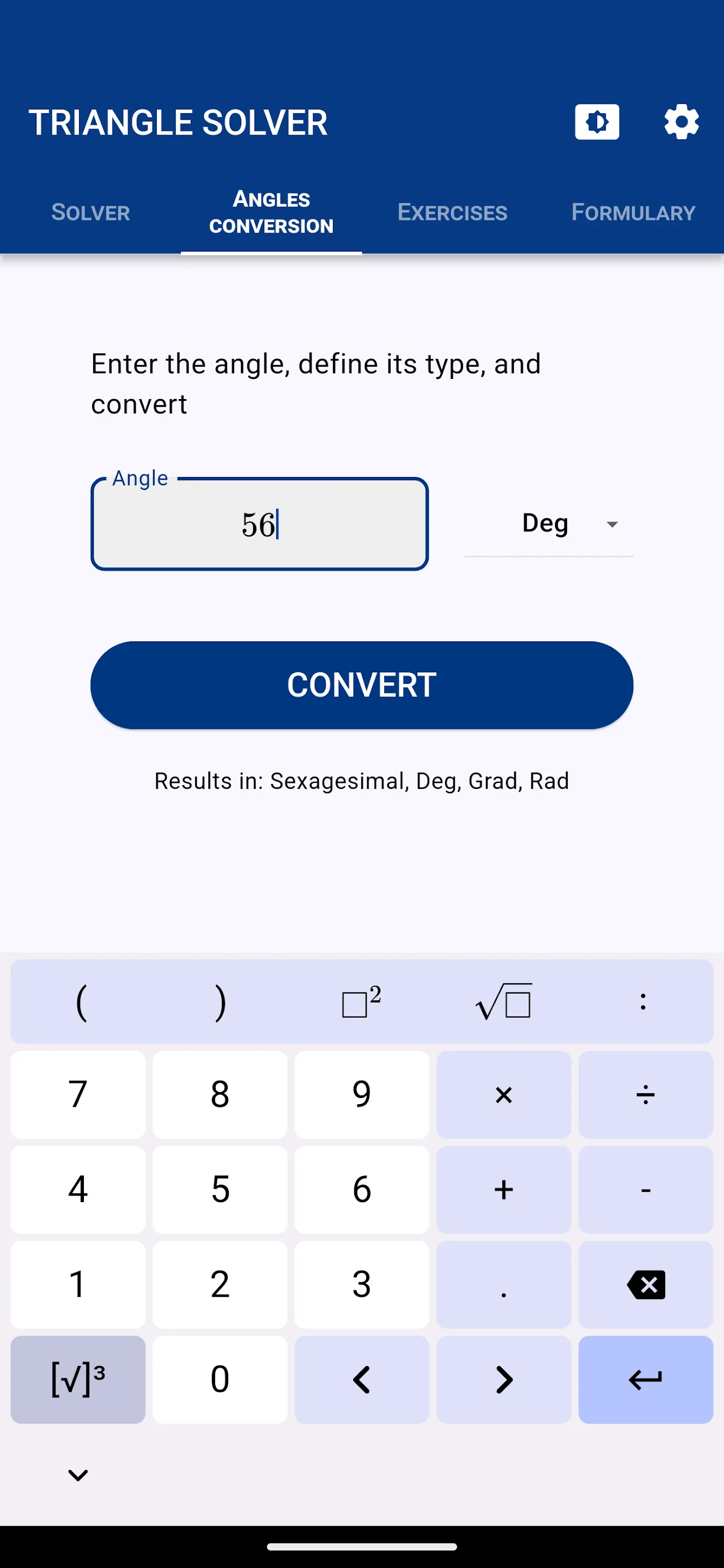 Triangle solver | Indus Appstore | Screenshot