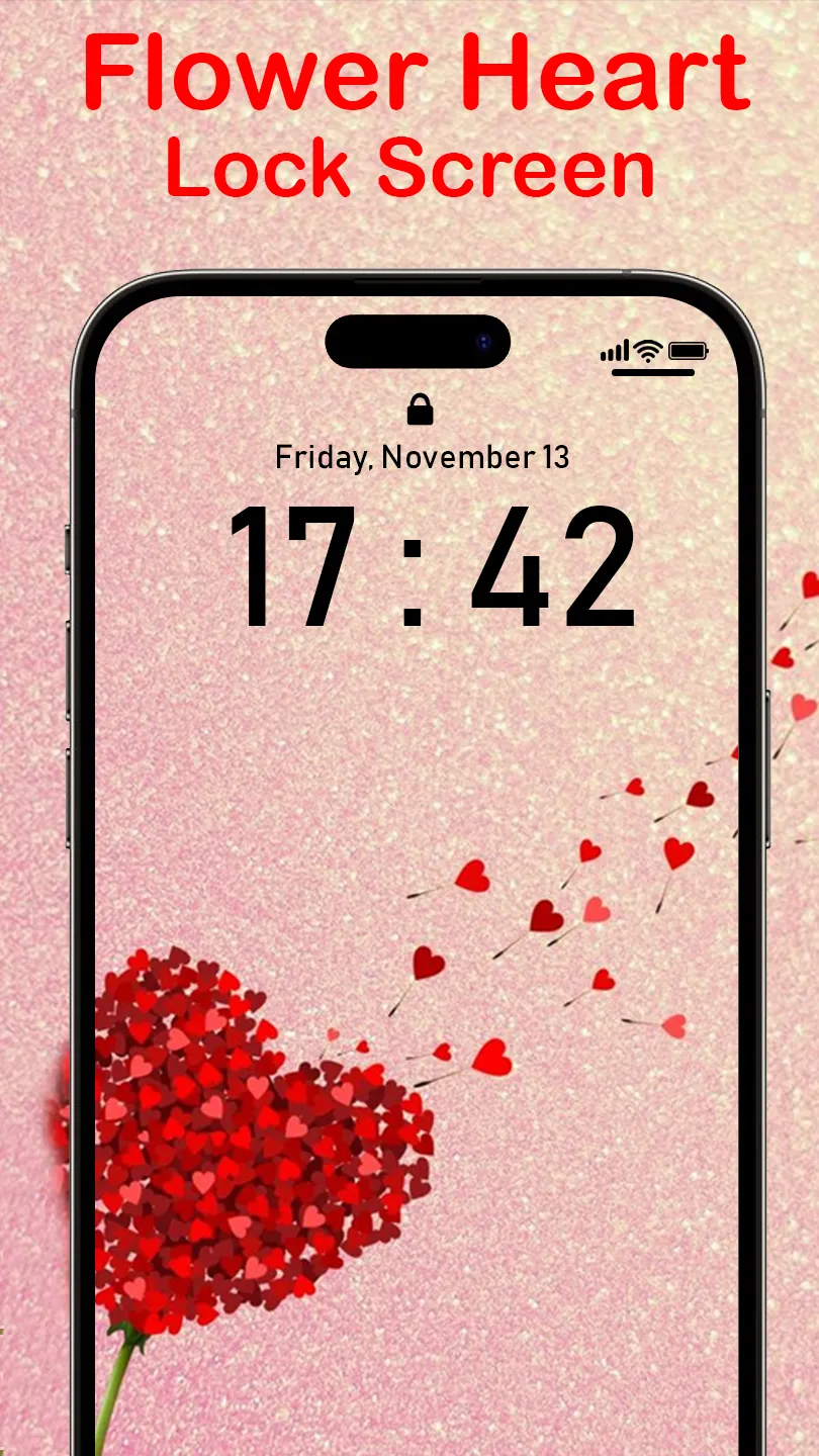 Rose Heart Lock Screen | Indus Appstore | Screenshot