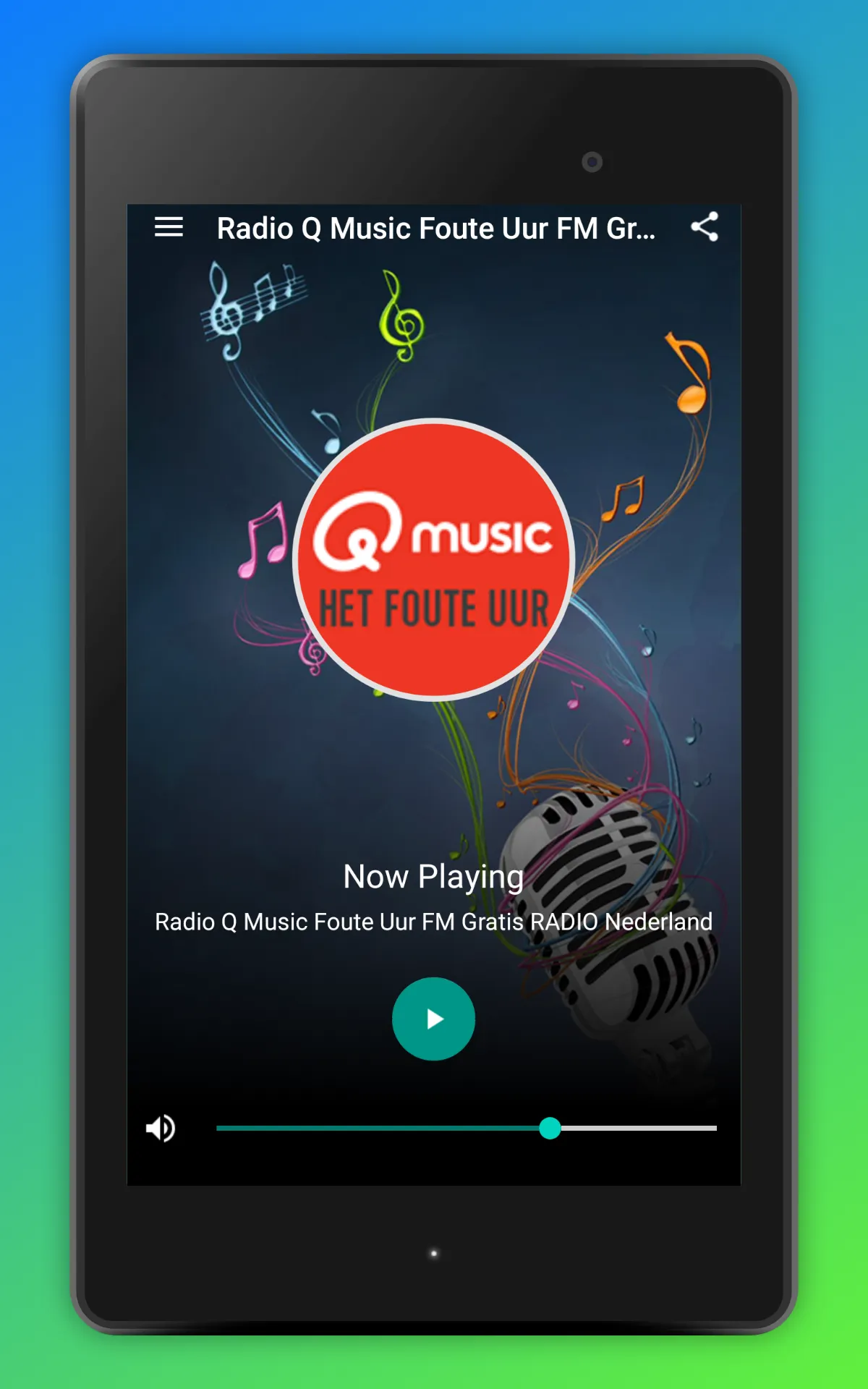 QMusic Foute Uur Radio App NL | Indus Appstore | Screenshot