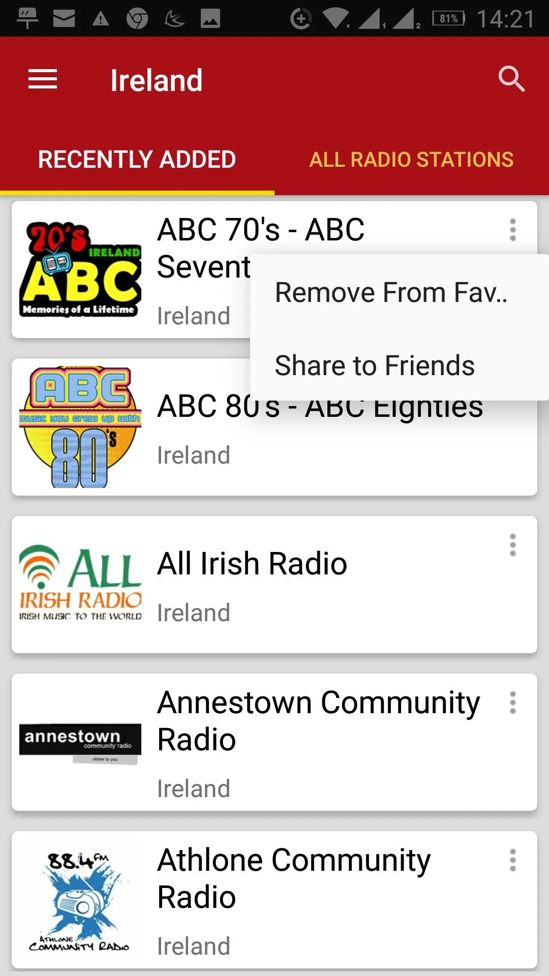 Ireland Radio Stations | Indus Appstore | Screenshot