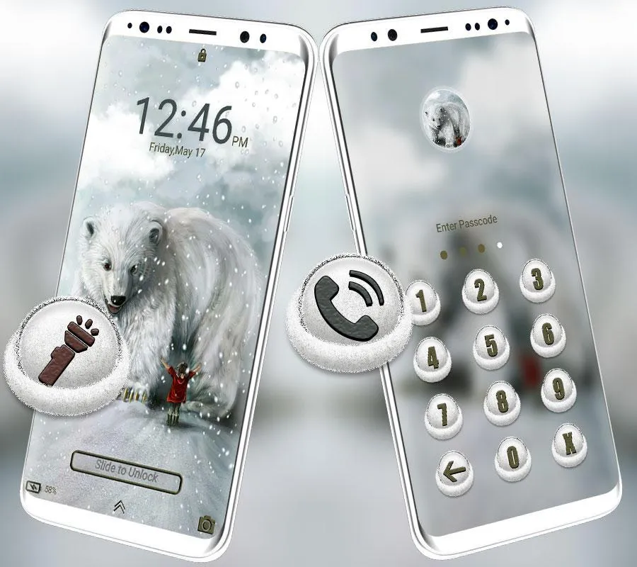 Snow Bear Launcher Theme | Indus Appstore | Screenshot