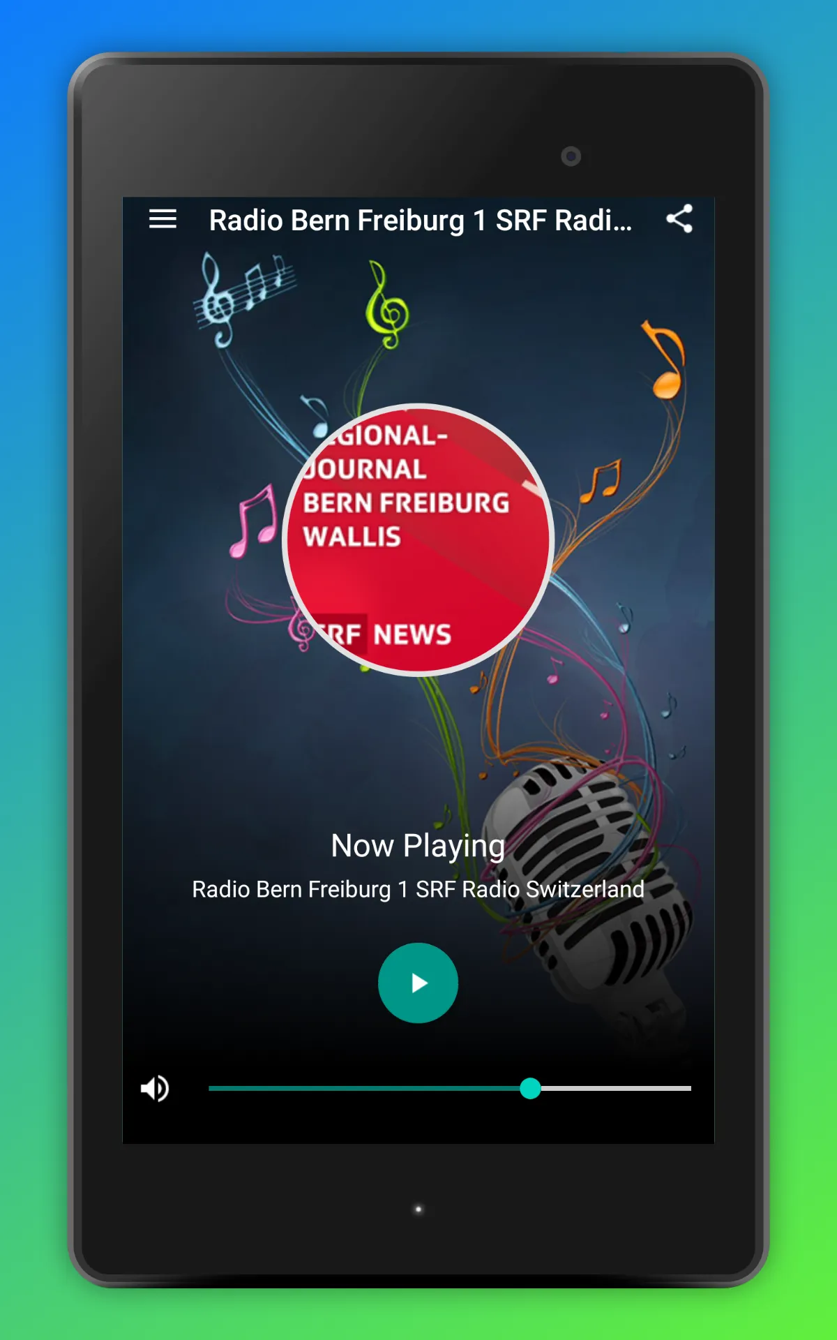 SRF 1 Radio App Bern Freiburg | Indus Appstore | Screenshot