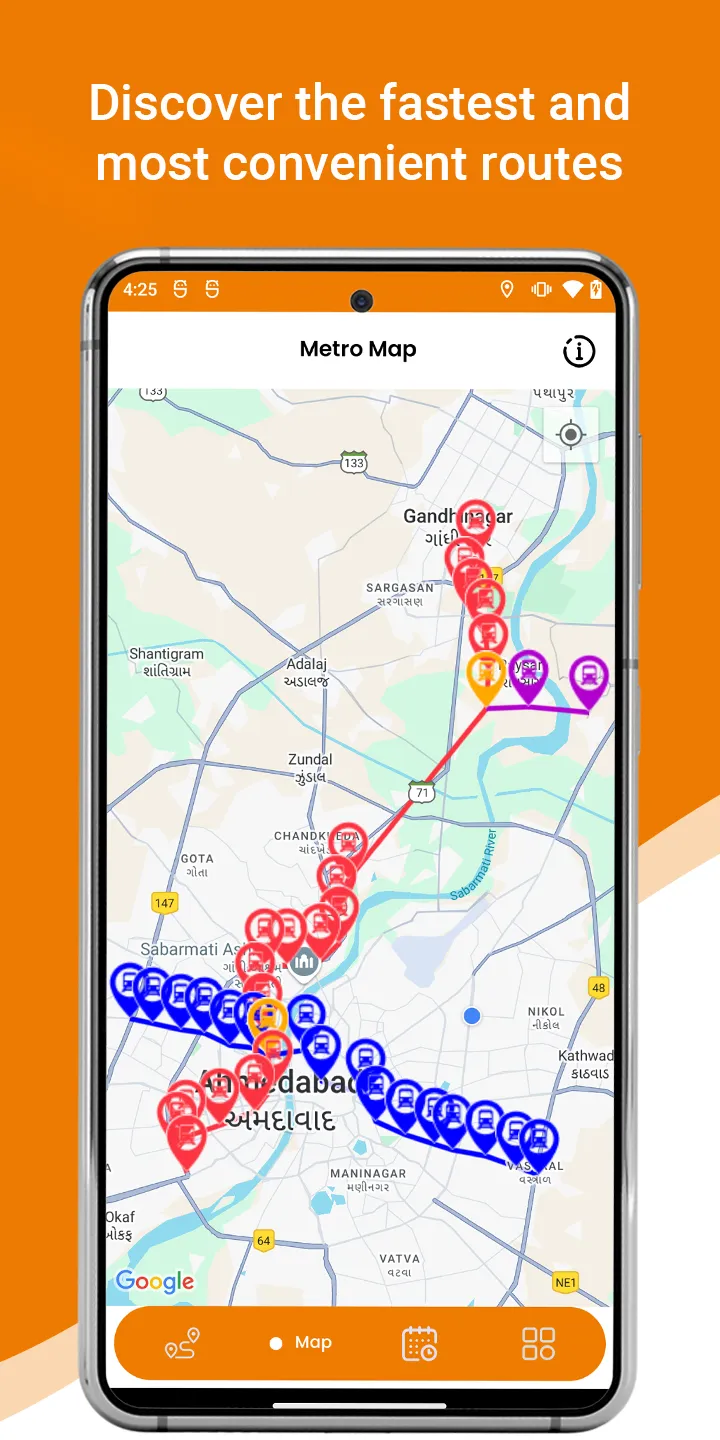 Ahmedabad Metro - Route & Fare | Indus Appstore | Screenshot