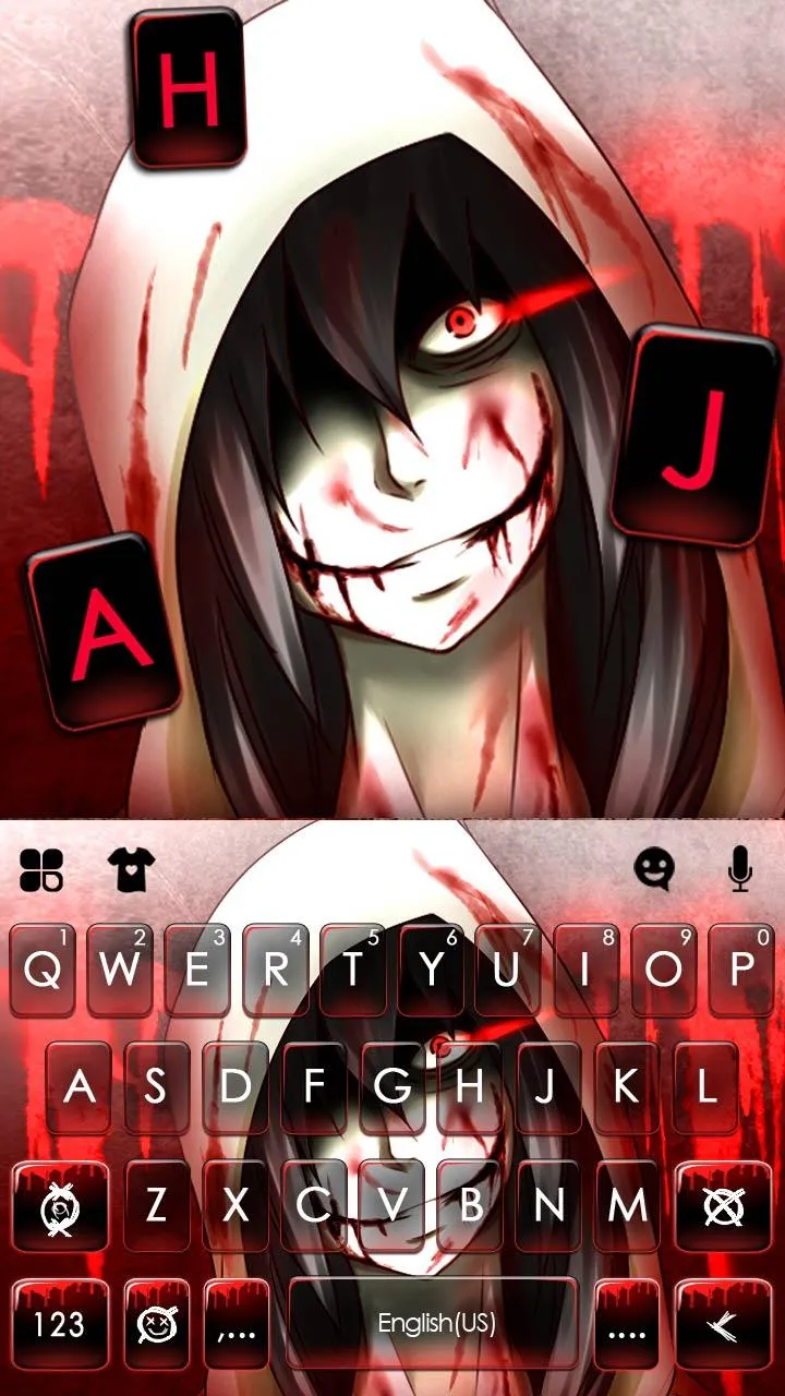 Jeff The Killer Keyboard Theme | Indus Appstore | Screenshot